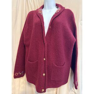 Vintage Jantzen Classics Hand Embroidered Cardigan XL